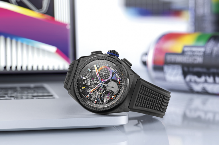 El Defy 21 Felipe Pantone lleva el movimiento El Primero 9004 Automático. Es el primer Zenith diseñado por un artista contemporáneo. Las 100 piezas se entregaron en estuches que simulan la forma de un libro de arte donde la portada es una obra que Pantone hizo para Zenith.