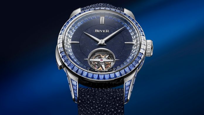 Biver Watches desvela su colaboración con Bucherer: un reloj Carillon Tourbillon con repetición de minutos engastado con zafiros azules. Biver Watches desvela su colaboración con Bucherer: un reloj Carillon Tourbillon con repetición de minutos engastado con zafiros azules.