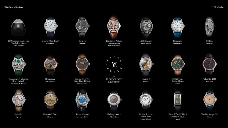 Estos son los 20 semifinalistas de la segunda edición del Louis Vuitton Watch Prize para creadores independientes