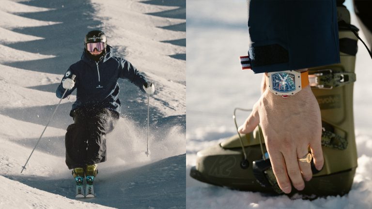 Richard Mille anuncia su alianza con Arthur de Villaucourt, promesa del esquí de baches, equipado con el RM 67-02 Automatic Extra Flat, símbolo de alto rendimiento y lujo deportivo.