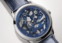 Slim d’Hermès Squelette Lune: arquitectura del tiempo y poesía lunar Slim d’Hermès Squelette Lune: reloj de alta relojería con esfera calada, fases lunares y movimiento manufactura Hermès H1953 en titanio o platino.