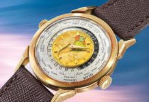 Phillips subastará uno de los Patek Philippe World Time más importantes jamás fabricados Un extraordinario Patek Philippe World Time Ref. 2523 de 1953 con esfera cloisonné “South America” reaparece en subasta en Ginebra. Solo existen dos ejemplares en oro amarillo y su estimación supera los 5 millones de CHF.