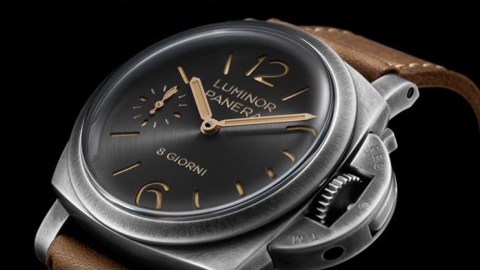 Panerai presenta en Watches & Wonders 2026 el Luminor 8 Giorni PAM01733 con acabado Brunito y calibre P.5000 de 8 días de reserva.