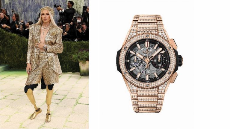 Lauren Wasser luce el Hublot Big Bang Integrated King Gold Pave 42mm Crédito de Foto: Mike Coppola / Getty Imágenes; Foto por Hublot